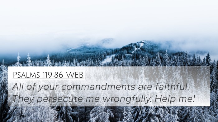 Psalms 119:86 WEB Bible Verse Image