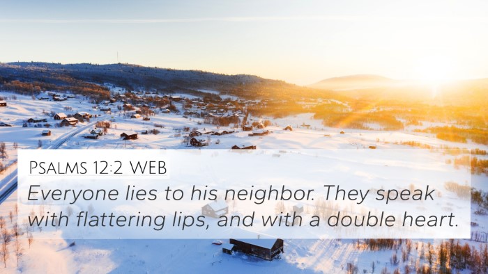Psalms 12:2 WEB Bible Verse Image