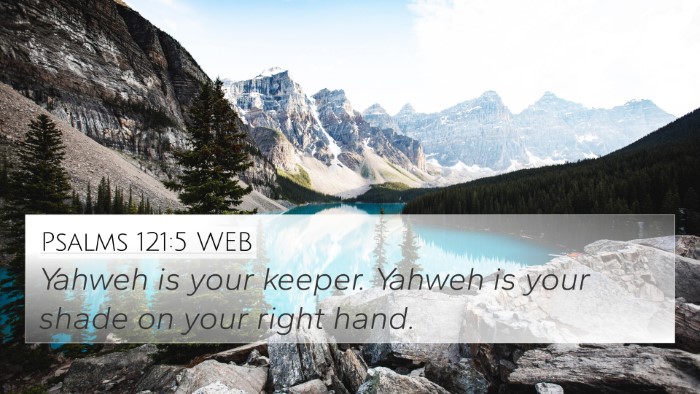 Psalms 121:5 WEB Bible Verse Image