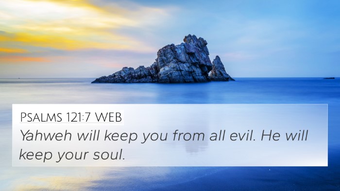Psalms 121:7 WEB Bible Verse Image