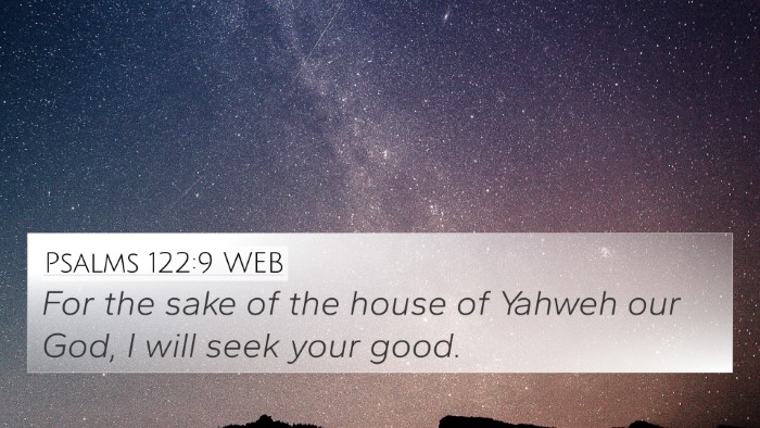 Psalms 122:9 WEB Bible Verse Image
