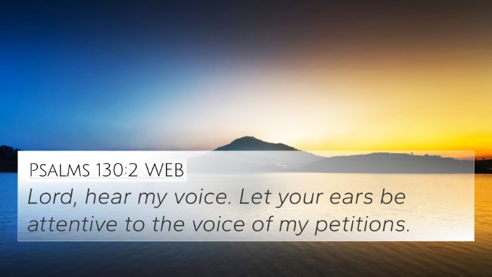 Psalms 130:2 WEB Bible Verse Image