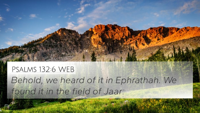 Psalms 132:6 WEB Bible Verse Image