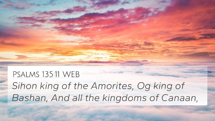 Psalms 135:11 WEB Bible Verse Image