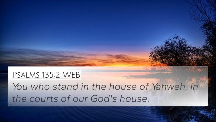 Psalms 135:2 WEB Bible Verse Image