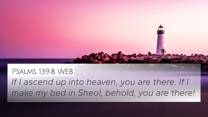 Psalms 139:8 WEB Bible Verse Image