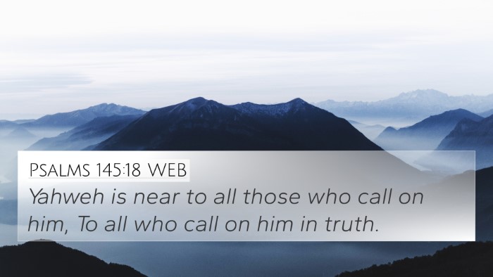Psalms 145:18 WEB Bible Verse Image