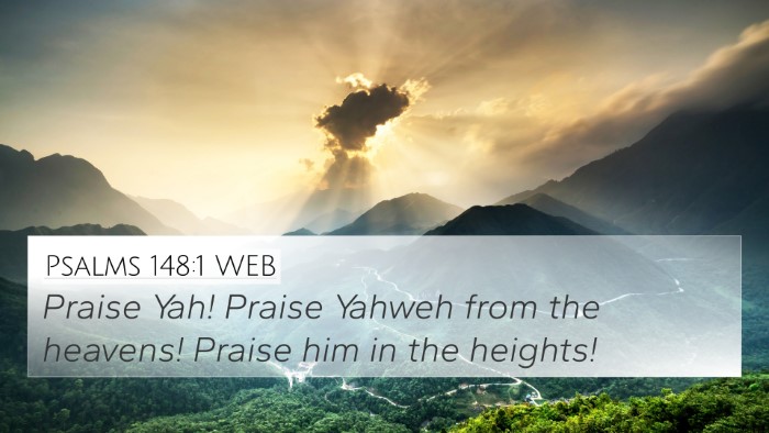 Psalms 148:1 WEB Bible Verse Image