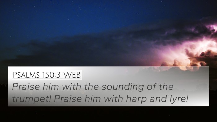 Psalms 150:3 WEB Bible Verse Image