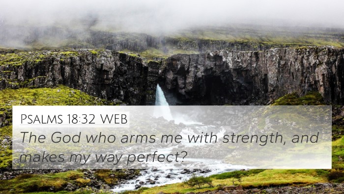 Psalms 18:32 WEB Bible Verse Image