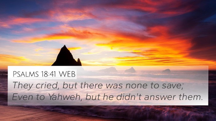 Psalms 18:41 WEB Bible Verse Image