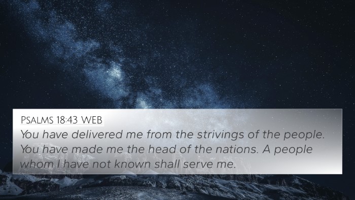 Psalms 18:43 WEB Bible Verse Image