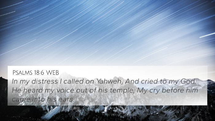 Psalms 18:6 WEB Bible Verse Image