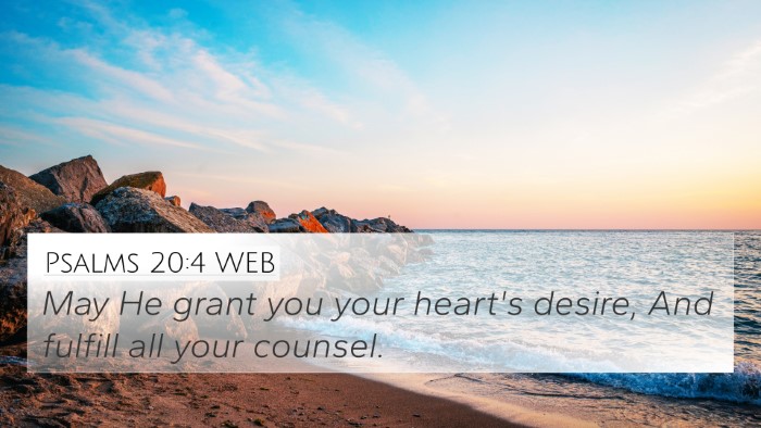 Psalms 20:4 WEB Bible Verse Image