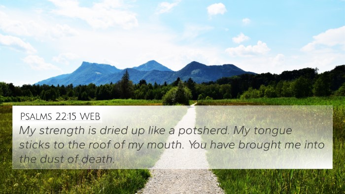 Psalms 22:15 WEB Bible Verse Image