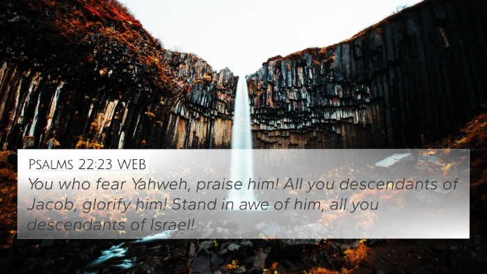 Psalms 22:23 WEB Bible Verse Image