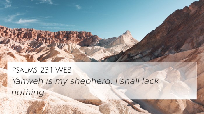 Psalms 23:1 WEB Bible Verse Image