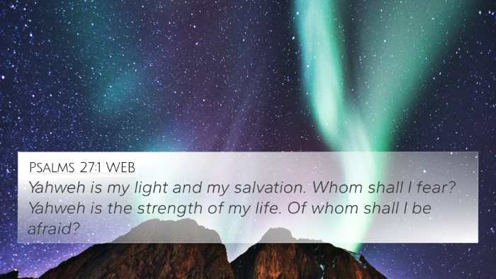 Psalms 27:1 WEB Bible Verse Image