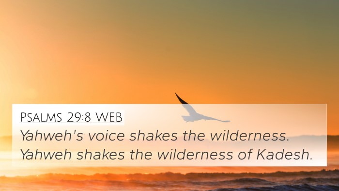 Psalms 29:8 WEB Bible Verse Image