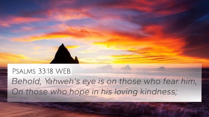 Psalms 33:18 WEB Bible Verse Image
