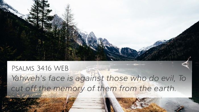 Psalms 34:16 WEB 4K Wallpaper - Yahweh's face is against those who do evil, To - 4K Wallpaper Bible Verse
