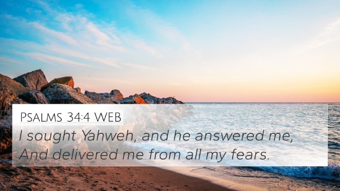 Psalms 34:4 WEB 4K Wallpaper - I sought Yahweh, and he answered me, And - 4K Wallpaper Bible Verse