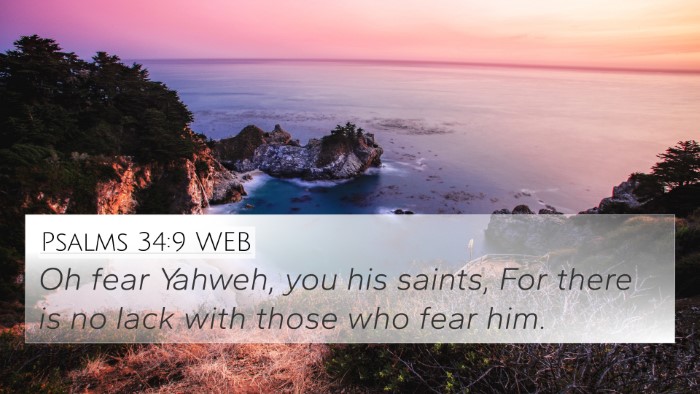 Psalms 34:9 WEB 4K Wallpaper - Oh fear Yahweh, you his saints, For there is no - 4K Wallpaper Bible Verse