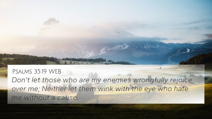 Psalms 35:19 WEB Bible Verse Image