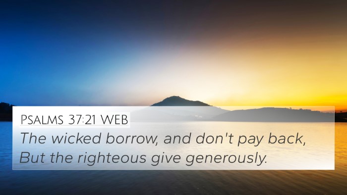 Psalms 37:21 WEB Bible Verse Image
