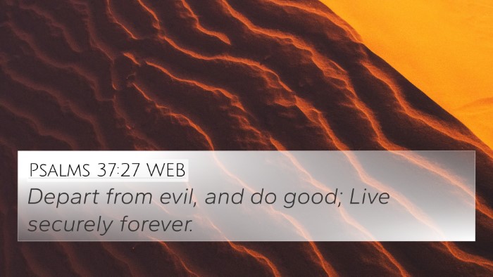 Psalms 37:27 WEB Bible Verse Image