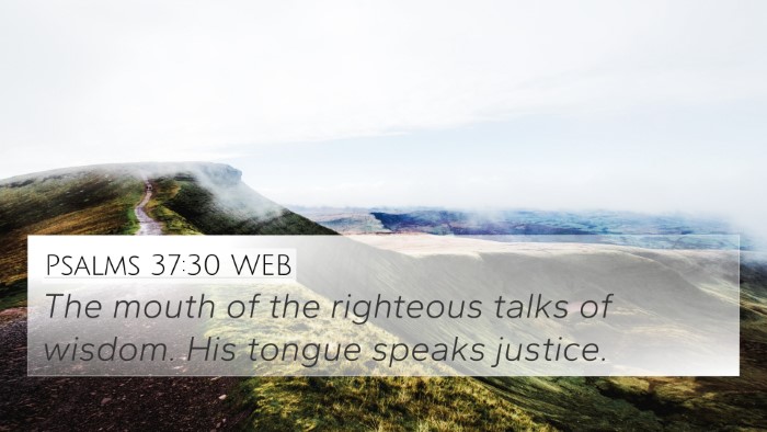 Psalms 37:30 WEB 4K Wallpaper - The mouth of the righteous talks of wisdom. His - 4K Wallpaper Bible Verse