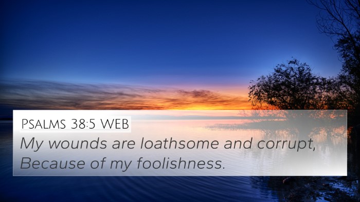 Psalms 38:5 WEB Bible Verse Image