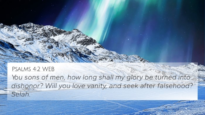 Psalms 4:2 WEB Bible Verse Image