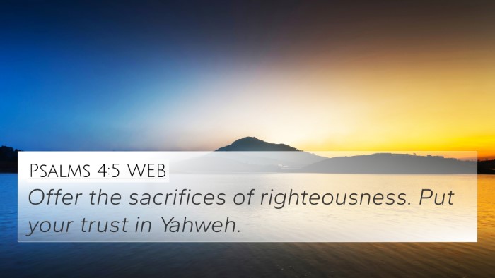 Psalms 4:5 WEB Bible Verse Image