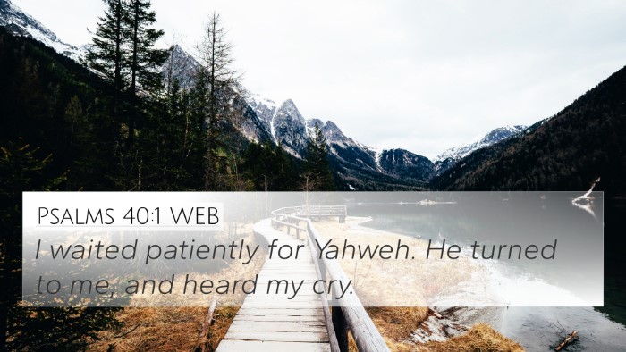 Psalms 40:1 WEB Bible Verse Image