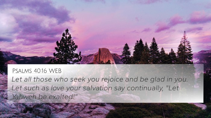 Psalms 40:16 WEB Bible Verse Image