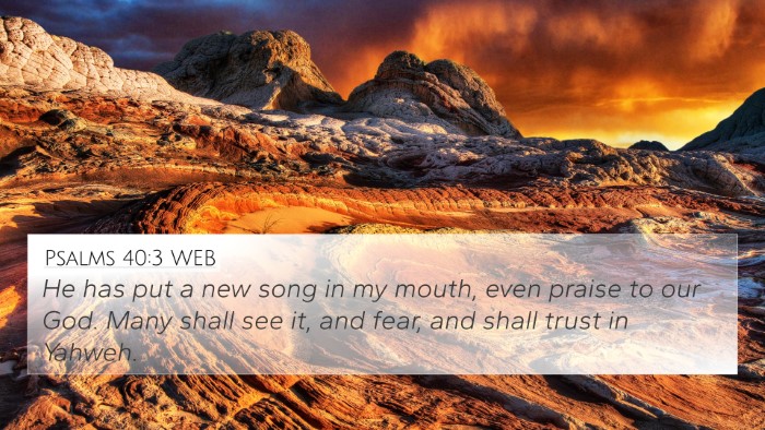 Psalms 40:3 WEB Bible Verse Image