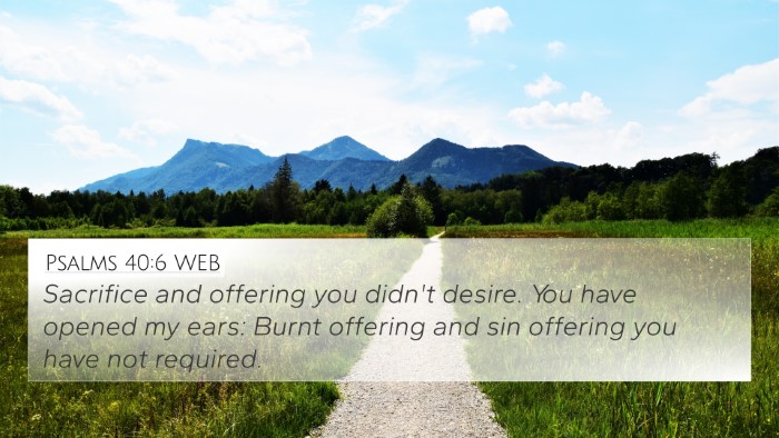Psalms 40:6 WEB Bible Verse Image