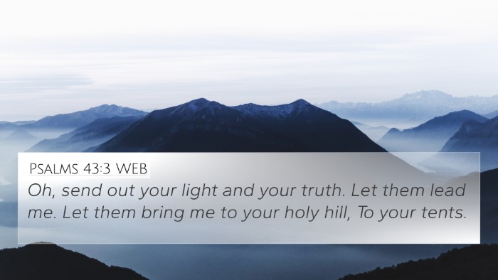 Psalms 43:3 WEB Bible Verse Image