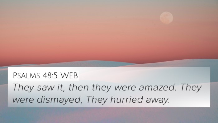 Psalms 48:5 WEB Bible Verse Image