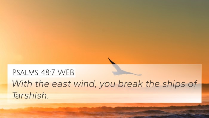 Psalms 48:7 WEB Bible Verse Image