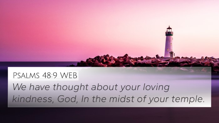 Psalms 48:9 WEB Bible Verse Image