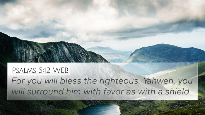 Psalms 5:12 WEB Bible Verse Image