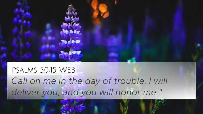 Psalms 50:15 WEB Bible Verse Image
