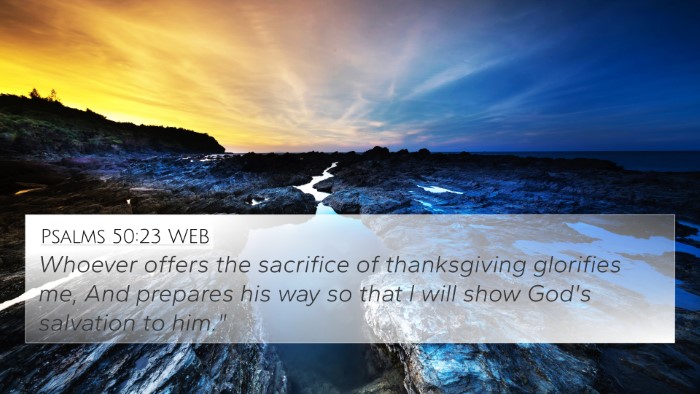 Psalms 50:23 WEB Bible Verse Image