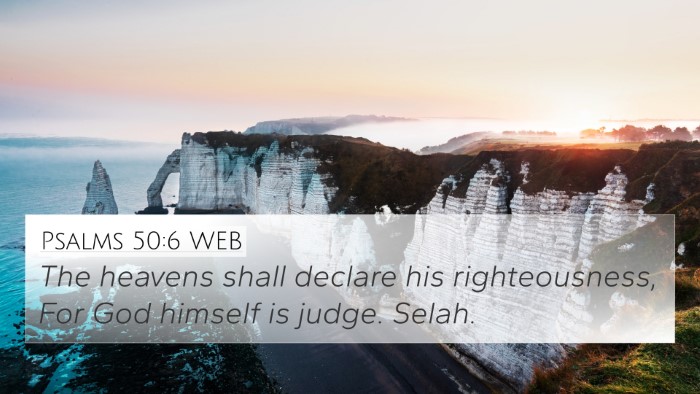 Psalms 50:6 WEB Bible Verse Image