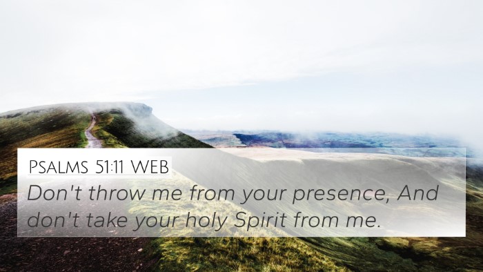 Psalms 51:11 WEB Bible Verse Image