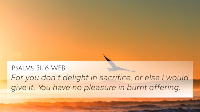 Psalms 51:16 WEB Bible Verse Image