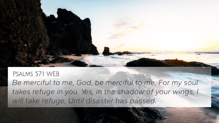 Psalms 57:1 WEB Bible Verse Image
