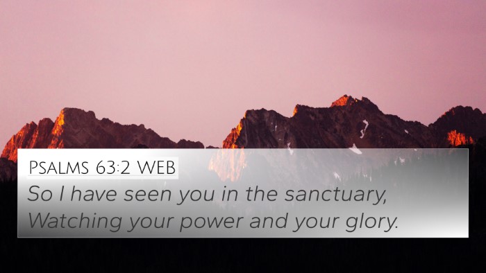 Psalms 63:2 WEB Bible Verse Image
